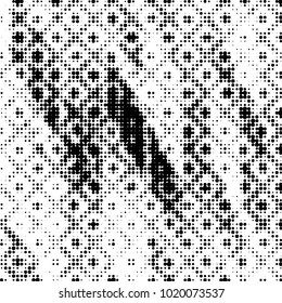 Grunge halftone black and white dots texture background. Spotted vector Abstract Texture
