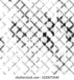 Grunge halftone black and white dots texture background. Spotted vector Abstract Texture
