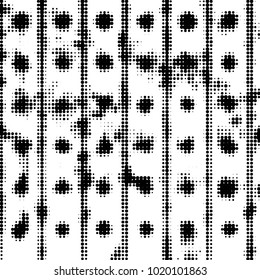 Grunge halftone black and white dots texture background. Spotted vector Abstract Texture
