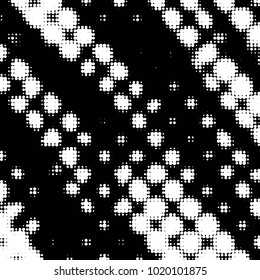 Grunge halftone black and white dots texture background. Spotted vector Abstract Texture
