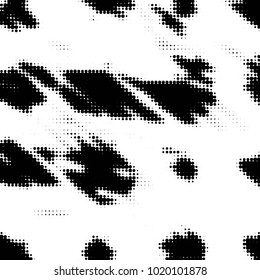 Grunge halftone black and white dots texture background. Spotted vector Abstract Texture
