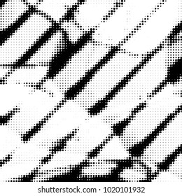 Grunge halftone black and white dots texture background. Spotted vector Abstract Texture
