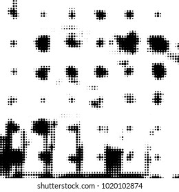 Grunge halftone black and white dots texture background. Spotted vector Abstract Texture
