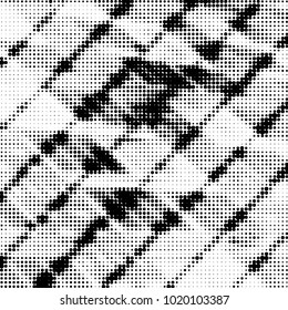 Grunge halftone black and white dots texture background. Spotted vector Abstract Texture
