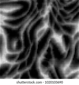Grunge halftone black and white dots texture background. Spotted vector Abstract Texture
