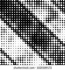 Grunge halftone black and white dots texture background. Spotted vector Abstract Texture
