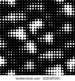 Grunge halftone black and white dots texture background. Spotted vector Abstract Texture
