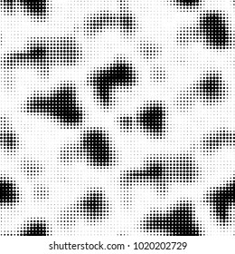 Grunge halftone black and white dots texture background. Spotted vector Abstract Texture
