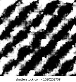 Grunge halftone black and white dots texture background. Spotted vector Abstract Texture
