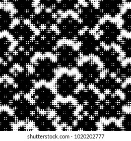 Grunge halftone black and white dots texture background. Spotted vector Abstract Texture
