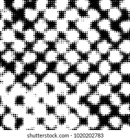 Grunge halftone black and white dots texture background. Spotted vector Abstract Texture
