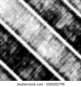 Grunge halftone black and white dots texture background. Spotted vector Abstract Texture
