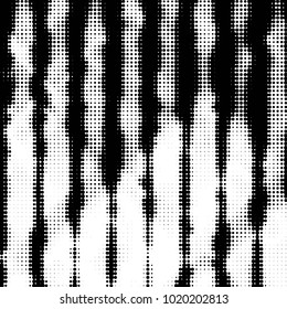 Grunge halftone black and white dots texture background. Spotted vector Abstract Texture
