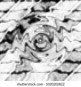 Grunge halftone black and white dots texture background. Spotted vector Abstract Texture
