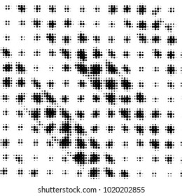 Grunge halftone black and white dots texture background. Spotted vector Abstract Texture

