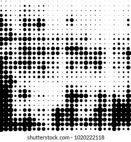 Grunge halftone black and white dots texture background. Spotted vector Abstract Texture
