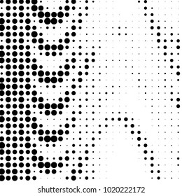 Grunge halftone black and white dots texture background. Spotted vector Abstract Texture
