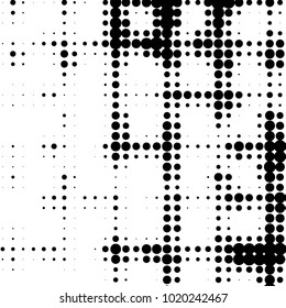 Grunge halftone black and white dots texture background. Spotted vector Abstract Texture
