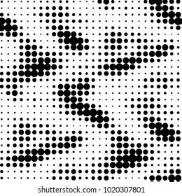 Grunge halftone black and white dots texture background. Spotted vector Abstract Texture
