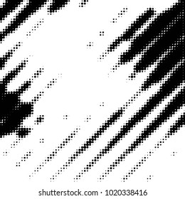 Grunge halftone black and white dots texture background. Spotted vector Abstract Texture

