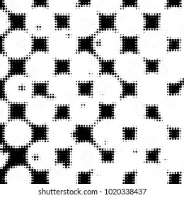 Grunge halftone black and white dots texture background. Spotted vector Abstract Texture
