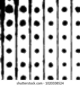 Grunge halftone black and white dots texture background. Spotted vector Abstract Texture
