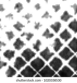 Grunge halftone black and white dots texture background. Spotted vector Abstract Texture
