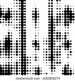 Grunge halftone black and white dots texture background. Spotted vector Abstract Texture
