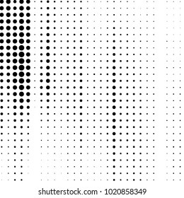 Grunge halftone black and white dots texture background. Spotted vector Abstract Texture
