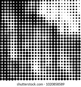 Grunge halftone black and white dots texture background. Spotted vector Abstract Texture
