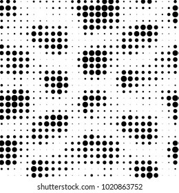 Grunge halftone black and white dots texture background. Spotted vector Abstract Texture
