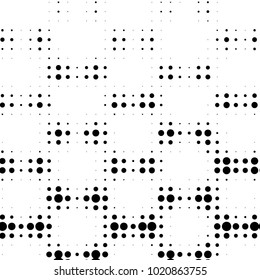 Grunge halftone black and white dots texture background. Spotted vector Abstract Texture
