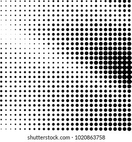 Grunge halftone black and white dots texture background. Spotted vector Abstract Texture
