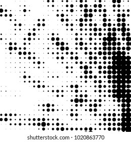 Grunge halftone black and white dots texture background. Spotted vector Abstract Texture
