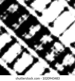Grunge halftone black and white dots texture background. Spotted vector Abstract Texture
