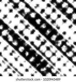 Grunge halftone black and white dots texture background. Spotted vector Abstract Texture

