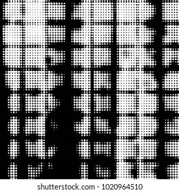 Grunge halftone black and white dots texture background. Spotted vector Abstract Texture
