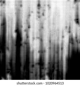 Grunge halftone black and white dots texture background. Spotted vector Abstract Texture

