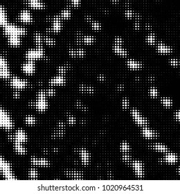 Grunge halftone black and white dots texture background. Spotted vector Abstract Texture
