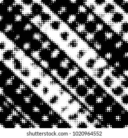 Grunge halftone black and white dots texture background. Spotted vector Abstract Texture

