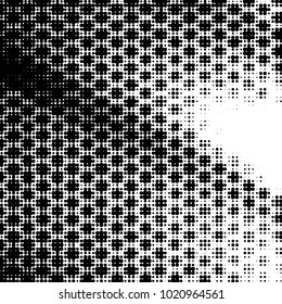 Grunge halftone black and white dots texture background. Spotted vector Abstract Texture
