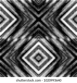 Grunge halftone black and white dots texture background. Spotted vector Abstract Texture
