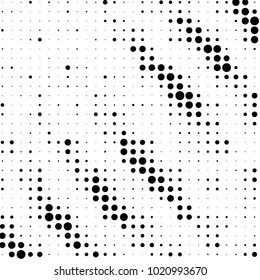 Grunge halftone black and white dots texture background. Spotted vector Abstract Texture

