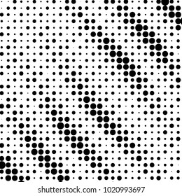 Grunge halftone black and white dots texture background. Spotted vector Abstract Texture
