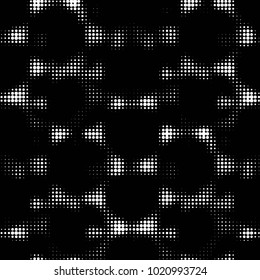 Grunge halftone black and white dots texture background. Spotted vector Abstract Texture
