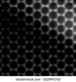 Grunge halftone black and white dots texture background. Spotted vector Abstract Texture
