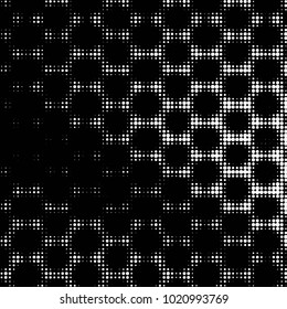 Grunge halftone black and white dots texture background. Spotted vector Abstract Texture
