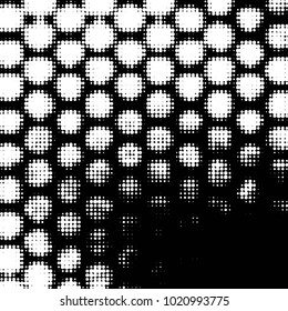 Grunge halftone black and white dots texture background. Spotted vector Abstract Texture
