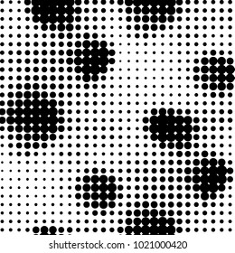 Grunge halftone black and white dots texture background. Spotted vector Abstract Texture
