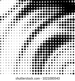 Grunge halftone black and white dots texture background. Spotted vector Abstract Texture
